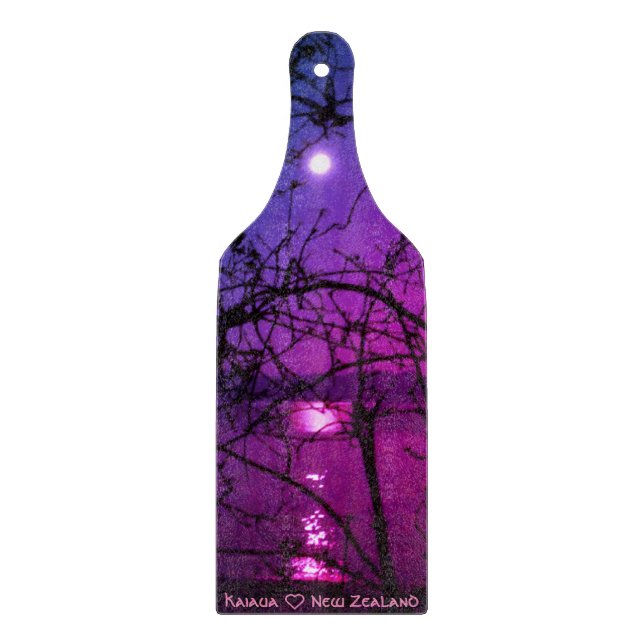 Magickal Moonlight Reflection across Kaiaua Bay NZ Cutting Board (Front)