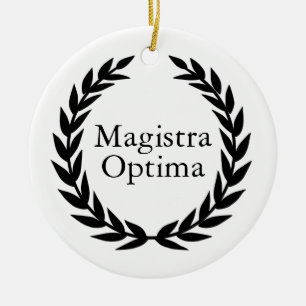 Magistra Optima Latin Teacher Ceramic Tree Decoration