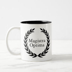 Magistra Optima Latin Teacher Two-Tone Coffee Mug