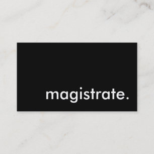 magistrate. business card