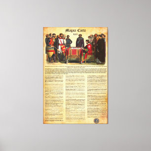 MAGNA CARTA 1215 - English Text Canvas Print
