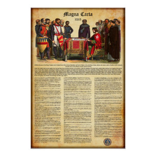 MAGNA CARTA 1215 - English Text Poster