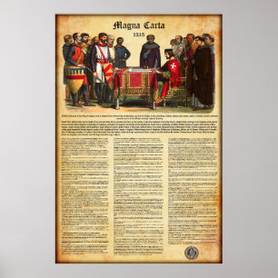 MAGNA CARTA 1215 - English Text Poster