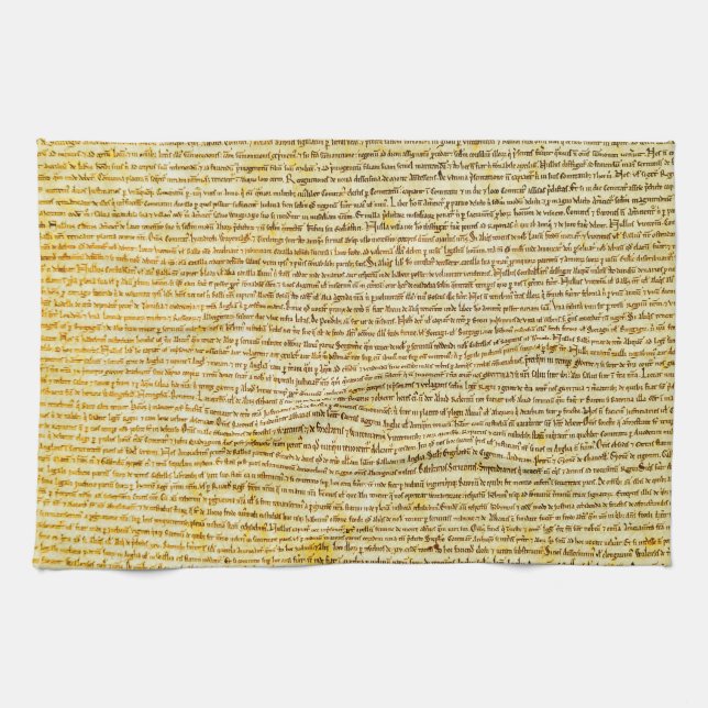Magna Carta text Tea Towel (Horizontal)