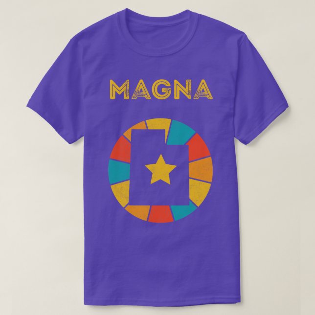 Magna Utah Vintage Distressed Souvenir 1 T-Shirt (Design Front)