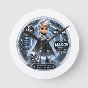 Magnesium ATOMIVRA Round Clock
