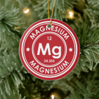 Magnesium Element Red Ceramic Ornament