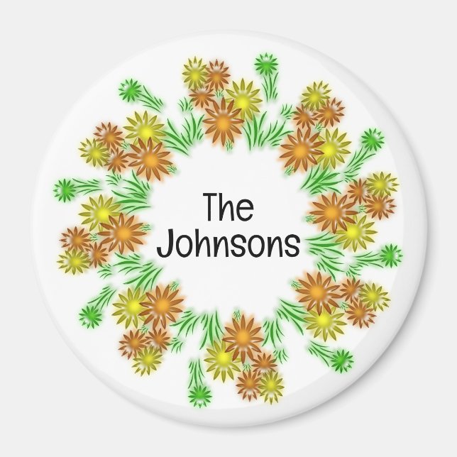 Magnet - 3D Glowing Flowers (Front)