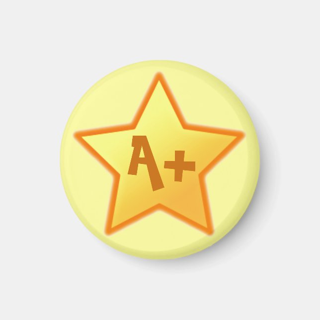 Magnet: A+ Star Motivational Magnet (Front)