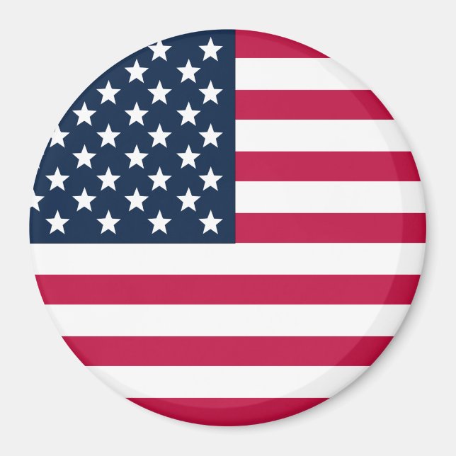 Magnet American Flag Round (Front)