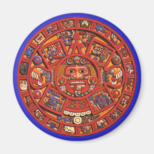 Magnet: Aztec sun stone Magnet