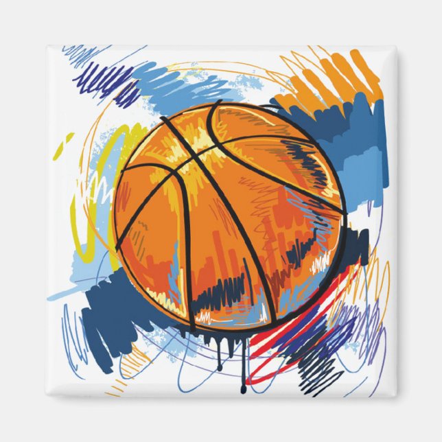 Magnet-Basketball Magnet (Front)