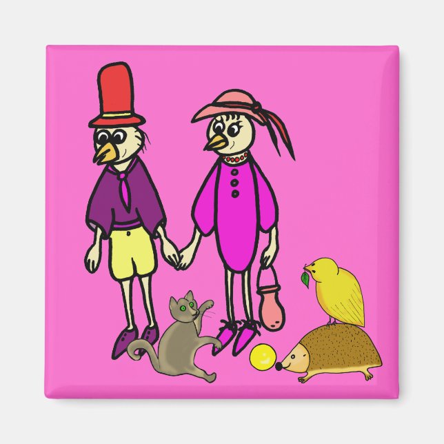 magnet birds cartoon (Front)