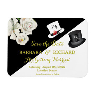 MAGNET Black & White Wedding Save the Date