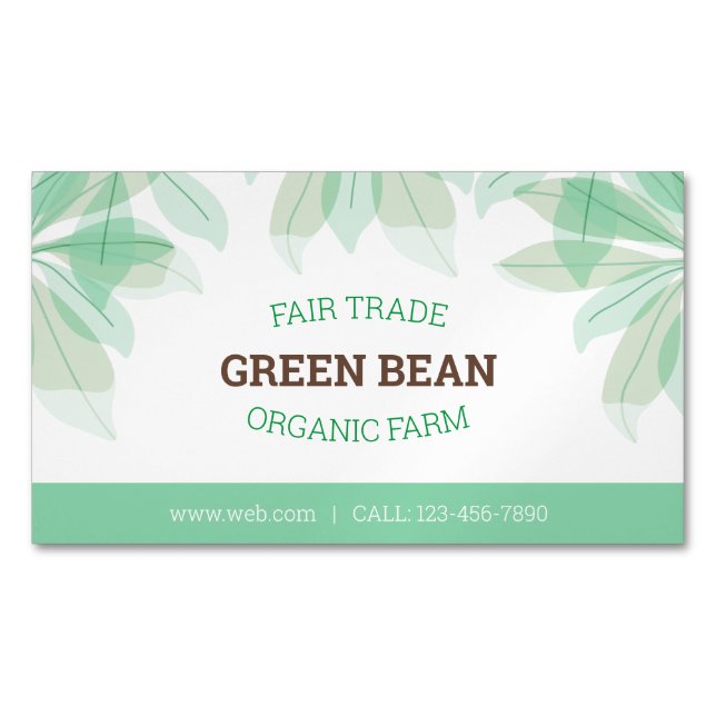 Magnet Card: Healthy Farm Square Business Card (Front)