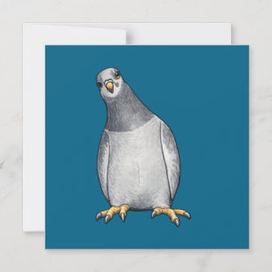Magnet card with cartoon city pigeon