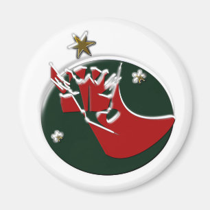 Magnet Chrsitmas Santa Claus Is Coming 2/1 Inch