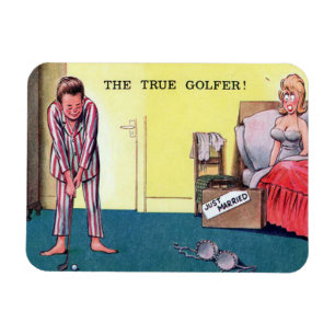 Magnet - Comic - Golf - Old Postcard