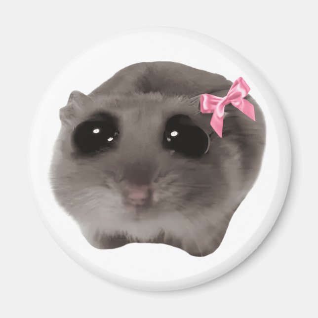 Magnet Coquette Sad Hamster Meme (Front)