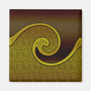Magnet Dark Brown Swirl Gold, Matching Set
