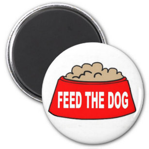Magnet Dog Food Bowl Red Feed The Dog