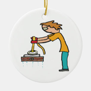Magnet Fishing  Ceramic Tree Decoration