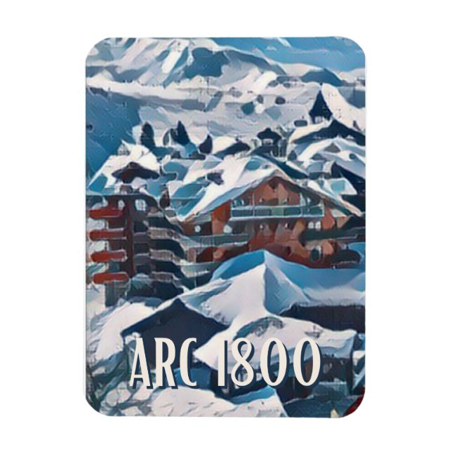 Magnet Flexible Les Arcs Station de ski  (Vertical)