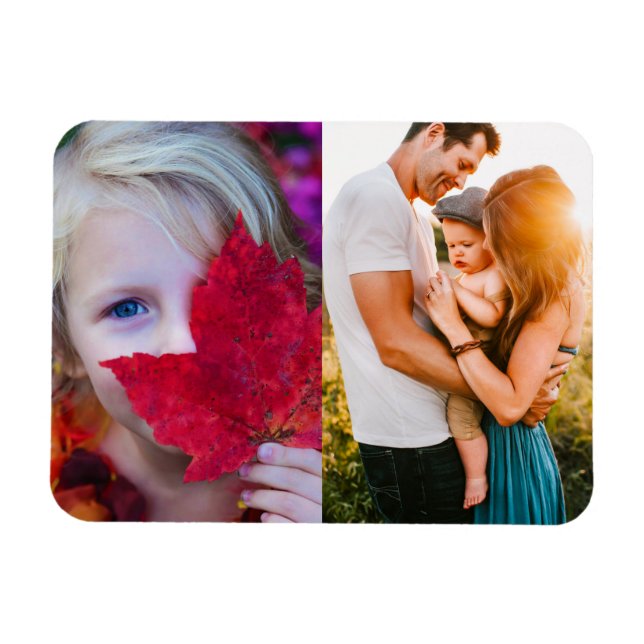 Magnet Flexible Your 2 Photos (Horizontal)