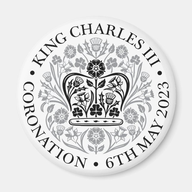 Magnet for 2023 Coronation - Black (Front)