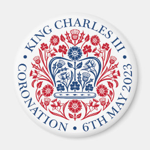 Magnet for 2023 Coronation - Red Blue
