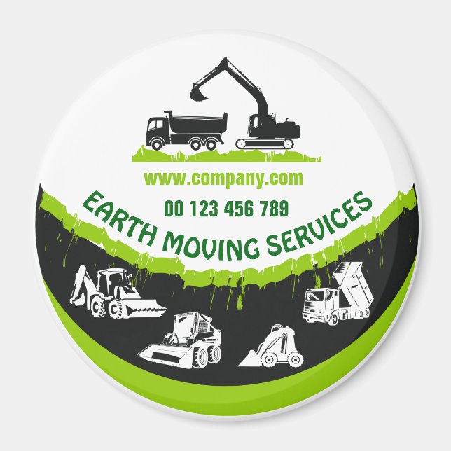 Magnet for handyman AND EARTH MOVING TRUCKS (Front)