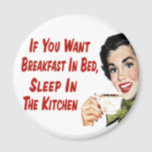 Magnet - Funny Retro Housewife Breakfast<br><div class="desc">Questions? Regella@Rocketmail.com</div>