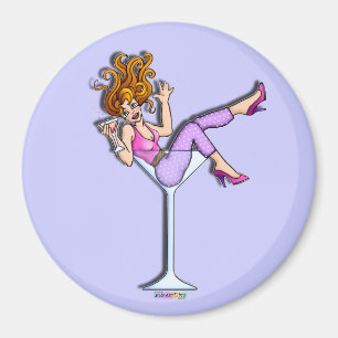 Magnet - Girl in a Martini Glass, Lil' Red