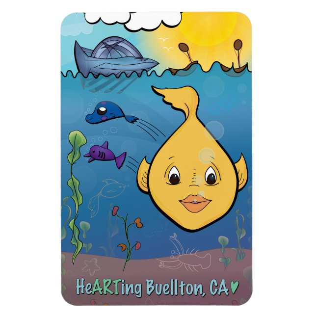 Magnet - Goldie Fish - Buellton.Art  (Vertical)