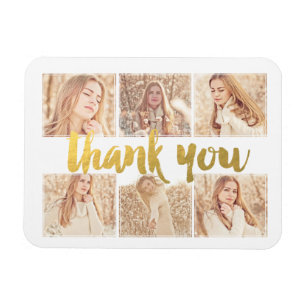 MAGNET Graduation Gold Thank You Photo Frame