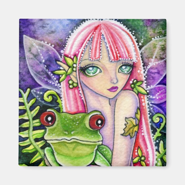 Magnet - Green Frog Elf (Front)