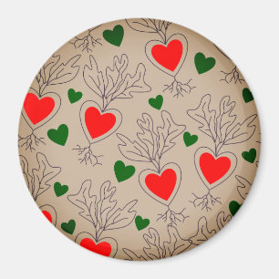 Magnet: Happy gardener or grow with love. Magnet