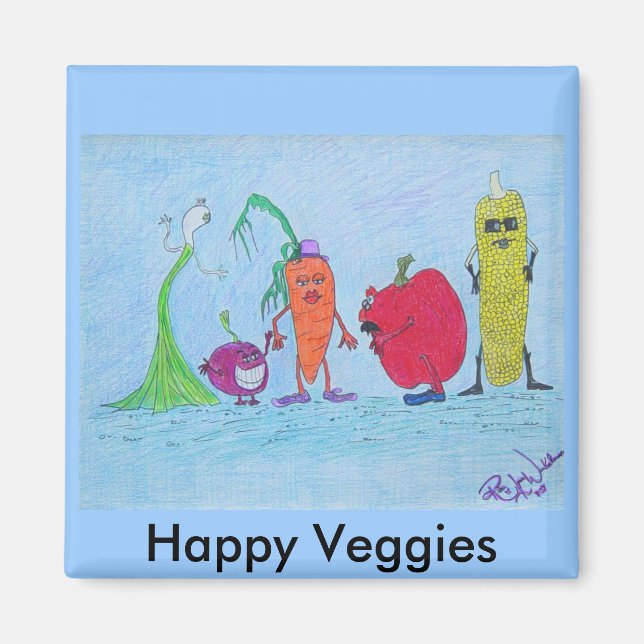 Magnet - Happy Veggies (Front)