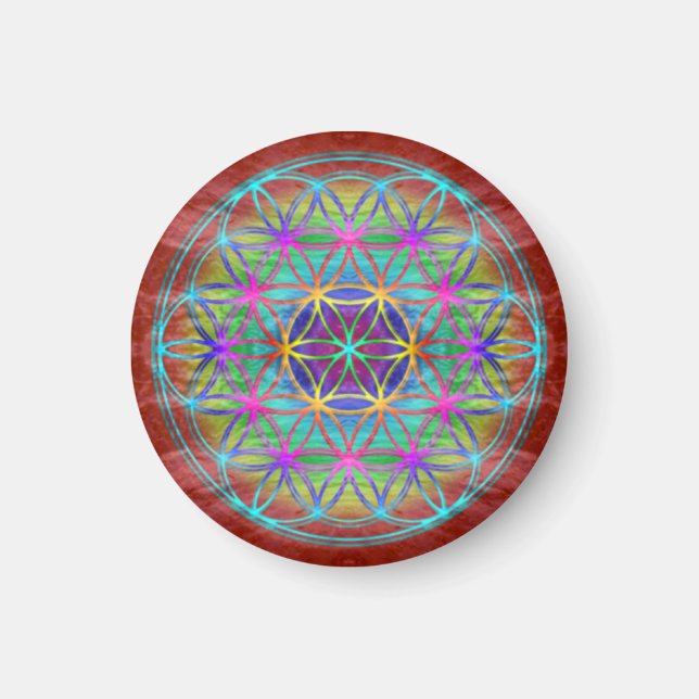 Magnet ~ Healing~Energy Flower Of Life (Front)