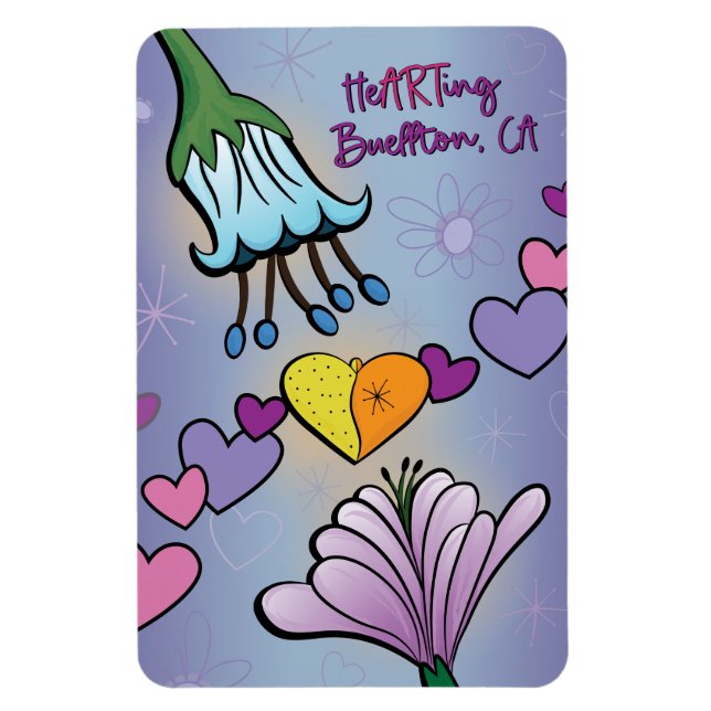 Magnet - heARTing Flowers - Buellton.Art  (Vertical)