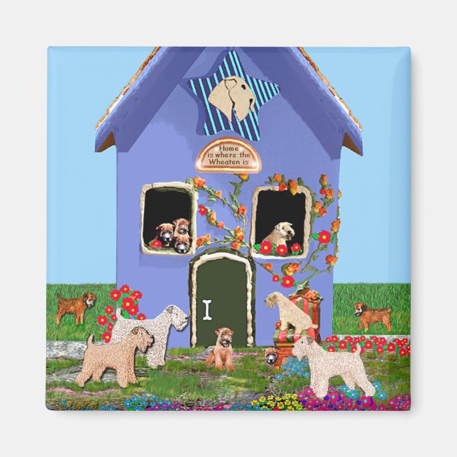 Magnet: "Home is Where the Wheaten Is" Magnet (Front)