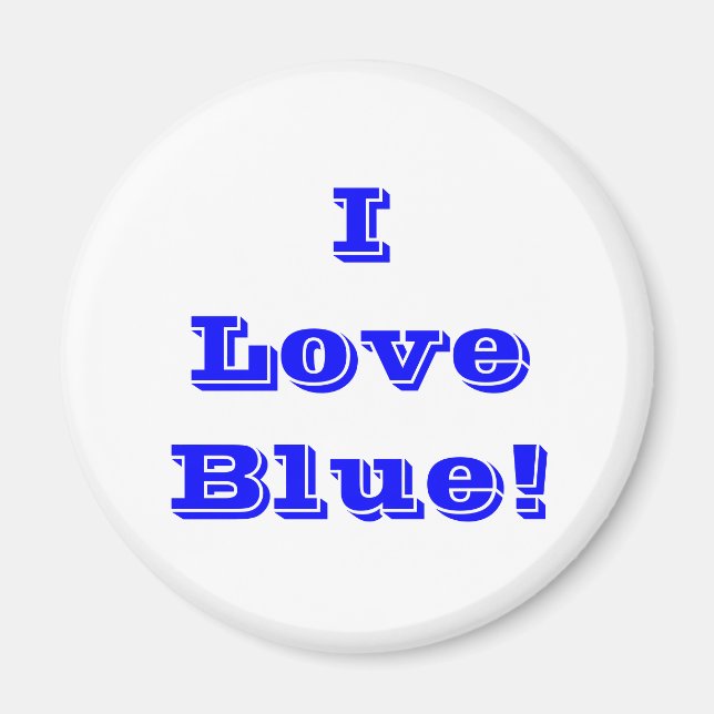 Magnet I Love Blue (Front)