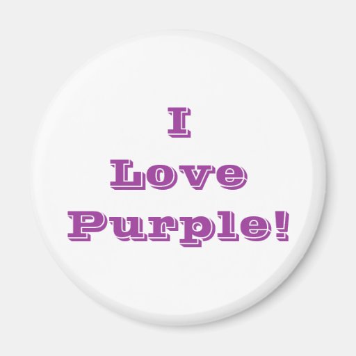 Image of Magnet I Love Purple