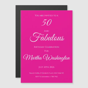 Magnet Invitation to a 50th Birthday Party
