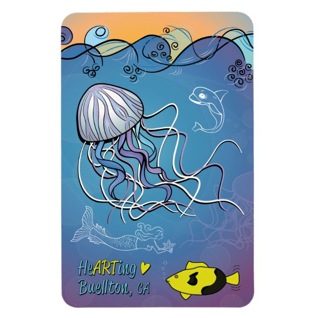 Magnet - Jelly Waves - Buellton.Art  (Vertical)