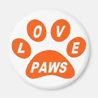 Magnet Love Paws on Paws Orange
