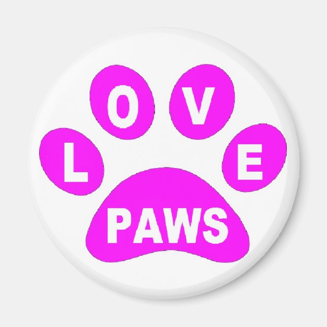Magnet Love Paws on Paws Pink (Front)