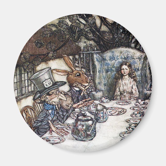 Magnet: Mad Hatter Tea Party - by Rackham Magnet (Front)