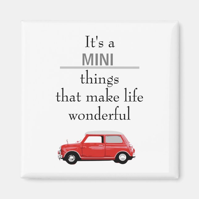 Magnet Mini Cooper Rot Mini things (Front)