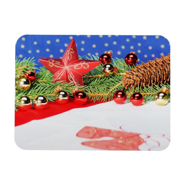 Magnet mit Weihnachtsmotiv (Horizontal)